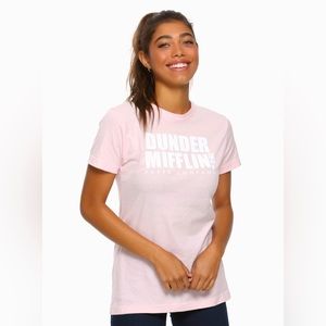 BoxLunch Exclusive The Office Ladies’ Pink Dunder Mifflin T-Shirt